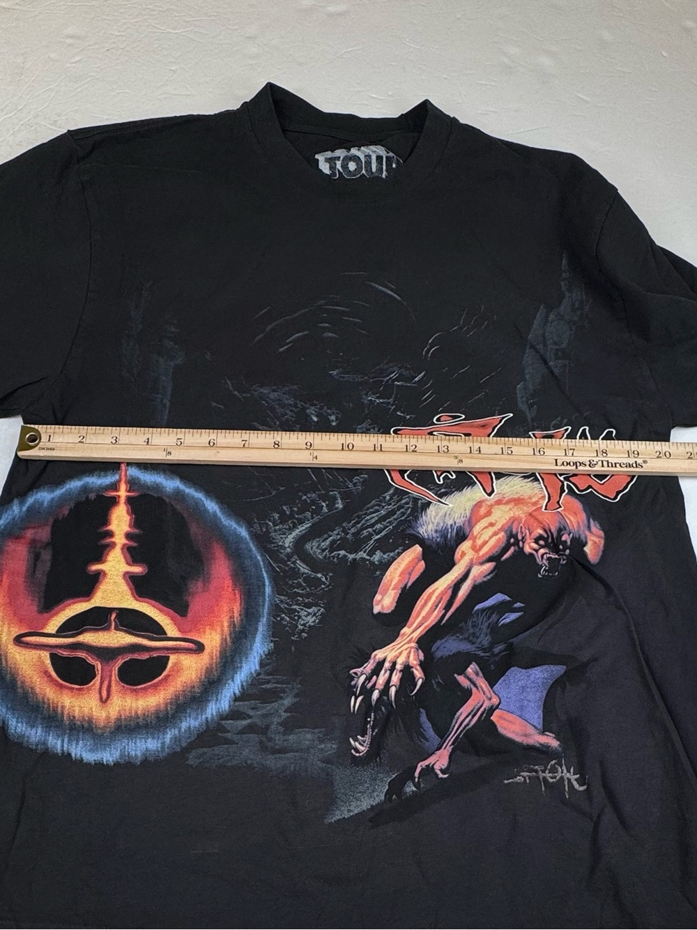 NWOT Travis Scott Tour Merch 2023 Shirt Men's Large Black Graphic Long Sleeve - Picture 10 of 11